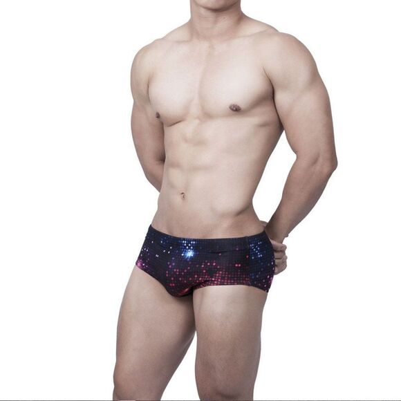 Men's fun disco shiny swim trunks, swimsuit, soft shorts pool party Size S - Picture 5 of 11